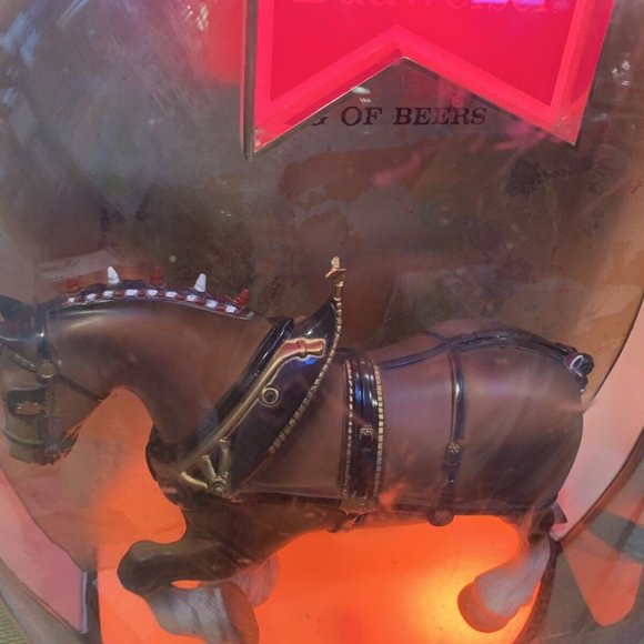 Budweiser Clydesdale Horse Bubble Dome Lights Works Perfectly! 15”x20”x7” Deep! - Picture 3 of 6